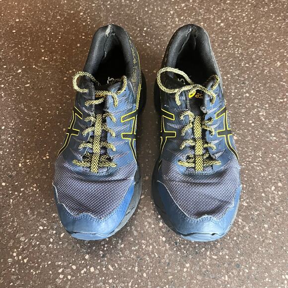 Asics Gel Sonoma 3 Men's Running Shoe (Trail) Size 9 Blue/Black/Yellow - Picture 1 of 9